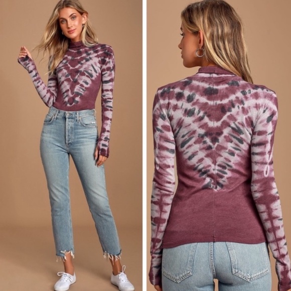 Free People Tops - Free People Psychedelic Turtleneck Top
